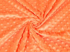 Biante Dětská oboustranná deka Minky puntíky/Polar MKP-022 Oranžová 100x150 cm