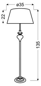 Stojací lampa GILLENIA 1xE27/60W/230V stříbrná
