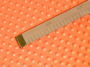 Biante Hřejivé ložní povlečení Minky 3D puntíky MKP-022 Oranžové Jednolůžko 140x200 a 70x90 cm