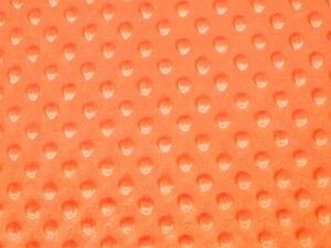 Biante Hřejivé ložní povlečení Minky 3D puntíky MKP-022 Oranžové Prodloužené 140x220 a 70x90 cm