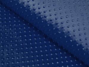 Biante Dětské povlečení do postýlky Minky 3D puntíky MKP-023 Tmavě modré Do postýlky 90x120 a 40x60 cm