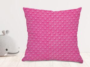 Biante Dětský povlak na polštář Minky 3D puntíky MKP-020 Růžovo fialový 30 x 50 cm