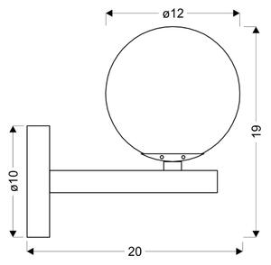 Nástěnné svítidlo KAMA 1xG9/28W/230V