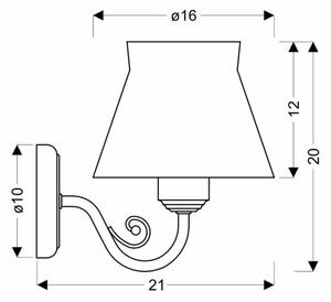 Nástěnné svítidlo ZEFIR 1xE27/40W/230V
