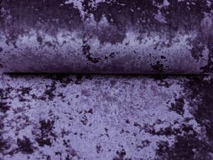 Dekorační látka mačkaný samet Diana DI-006 Tmavě fialová - šířka 155 cm