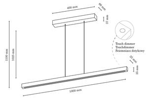 Spot-Light 1509674 - LED Stmívatelný lustr na lanku SMAL LED/15W/230V