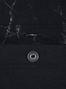 Černé povlečení na dvoulůžko z bavlněného perkálu Westwing Collection Malin, 200 x 200 cm