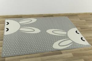 Balta Dětský kusový koberec KIDS 533926/89944 zajíček šedý Rozměr: 100x150 cm