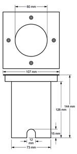 Venkovní nájezdové svítidlo 1xGU10/35W/230V IP44 matný chrom