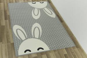 Balta Dětský kusový koberec KIDS 533926/89944 zajíček šedý Rozměr: 120x170 cm