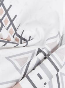 Bílé povlečení na jednolůžko z bavlněného perkálu Westwing Collection, 155 x 220 cm