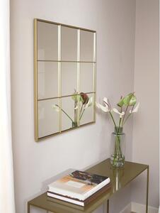 Nástěnné zrcadlo s kovovým rámem ve zlaté barvě Westwing Collection Clarita, 70 x 70 cm