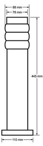 Venkovní lampa LULA 1xE27/11W/230V IP44 nerezová ocel