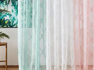 Room99 Záclona na kroužcích MANDALA 140 x 250 cm Vzorovaná Barva: Růžová