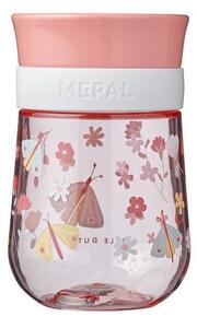 Světle růžový tritanový dětský hrnek 300 ml Flowers & butterflies – Mepal