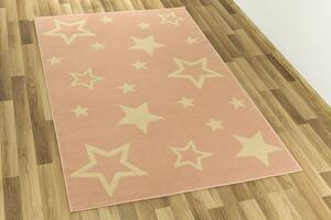 Balta Dětský kusový koberec KIDS 533744/85822 růžový hvězdy Rozměr: 100x150 cm