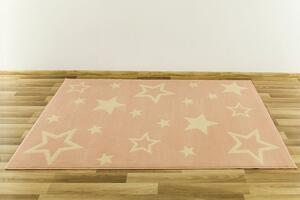 Balta Dětský kusový koberec KIDS 533744/85822 růžový hvězdy Rozměr: 100x150 cm