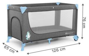 KINDERKRAFT - Cestovní postýlka JOY šedomodrá