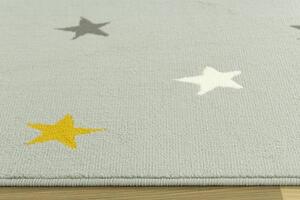 Associated Weavers Dětský kusový koberec KIDS 533752/89945 šedý hvězdičky Rozměr: 140x200 cm