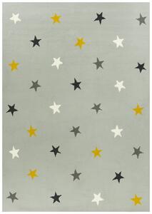 Associated Weavers Dětský kusový koberec KIDS 533752/89945 šedý hvězdičky Rozměr: 120x170 cm