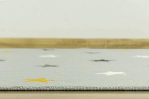 Associated Weavers Dětský kusový koberec KIDS 533752/89945 šedý hvězdičky Rozměr: 200x290 cm