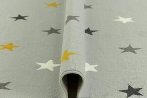 Associated Weavers Dětský kusový koberec KIDS 533752/89945 šedý hvězdičky Rozměr: 140x200 cm