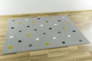 Associated Weavers Dětský kusový koberec KIDS 533752/89945 šedý hvězdičky Rozměr: 200x290 cm