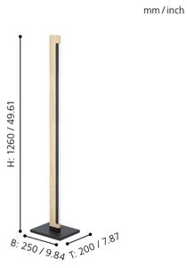 Eglo 99296 - LED Stmívatelná stojací lampa CAMACHO LED/22W/230V