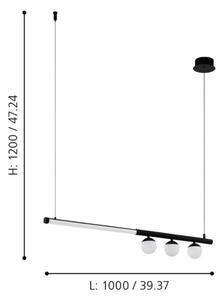 Eglo 99376 - LED Lustr na lanku PHIANEROS LED/22W/230V