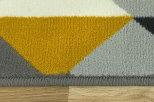 Kusový koberec LUNA 503652/89915 trojúhelníky žluté Rozměr: 200x250 cm