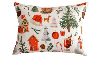 Povlak na polštář z mikrovlákna FESTIVE MAGIC 50x70 cm, bílý
