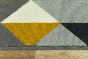 Kusový koberec LUNA 503652/89915 trojúhelníky žluté Rozměr: 200x200 cm