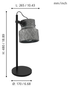 Eglo 39857 - Stolní lampa HILCOTT 1xE27/40W/230V