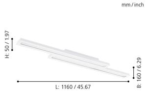 Eglo 99412 - LED RGB Stmívatelné stropní svítidlo SALITERAS-C 2xLED/10W/230V