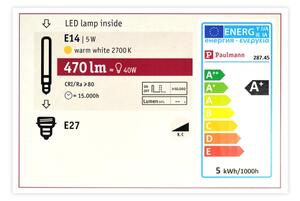 LED Stmívatelná žárovka MOSAIC G125 E27/5W/230V 2700K - Paulmann 28745