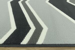 Kusový koberec LUNA 503642/89922 šedý černý Rozměr: 140x200 cm