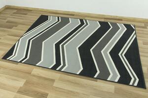 Kusový koberec LUNA 503642/89922 šedý černý Rozměr: 140x200 cm