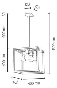 Spot-Light 61540474 - Lustr na lanku KAGO 4xE27/60W/230V