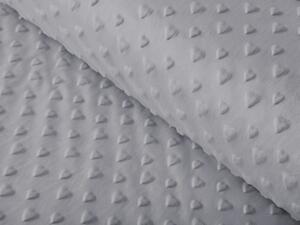 Biante Dětský povlak na polštář Minky 3D srdíčka MKS-005 Tmavě šedý 40 x 40 cm