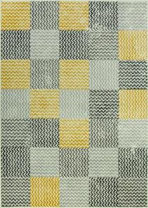 Balta Kusový koberec LUNA 503568/89935 hořčicový patchwork Rozměr: 120x170 cm