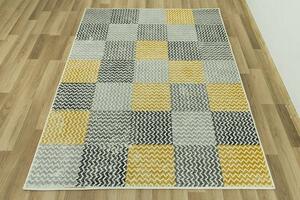 Balta Kusový koberec LUNA 503568/89935 hořčicový patchwork Rozměr: 200x290 cm