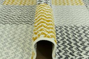 Balta Kusový koberec LUNA 503568/89935 hořčicový patchwork Rozměr: 100x150 cm
