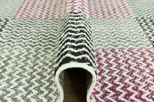 Balta Kusový koberec LUNA 503568/56935 fialový Patchwork Rozměr: 100x150 cm