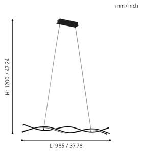 Eglo 99317 - LED Lustr na lanku LASANA LED/36W/230V