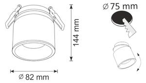 Podhledové bodové svítidlo HARON 1xGU10/10W/230V černá/zlatá