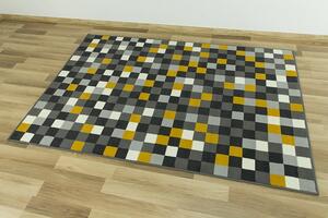 Kusový koberec LUNA 503629/89915 hořčicový šedý Rozměr: 60x110 cm