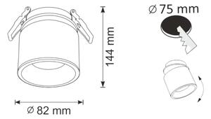 Podhledové bodové svítidlo HARON 1xGU10/10W/230V černá