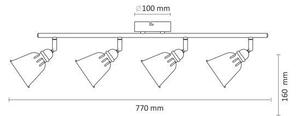 Bodové svítidlo FIONA 4xE14/8W/230V černá