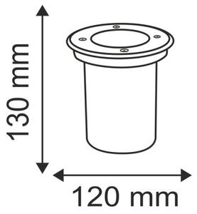 Venkovní nájezdové svítidlo COMETA 1xGU10/50W/230V IP65