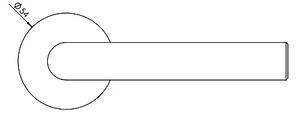 Dveřní kování MP GK - LUCIA PIATTA S - R (BS - Černá matná), klika-klika, Bez spodní rozety, MP BS (černá mat)